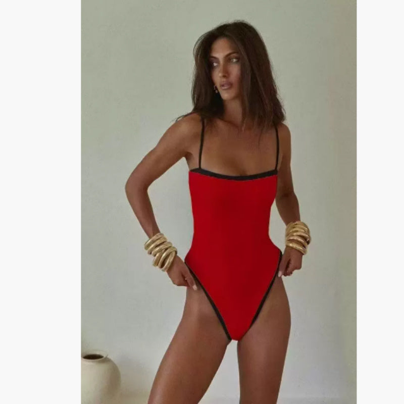 One-piece Women's Patchwork Swimsuit